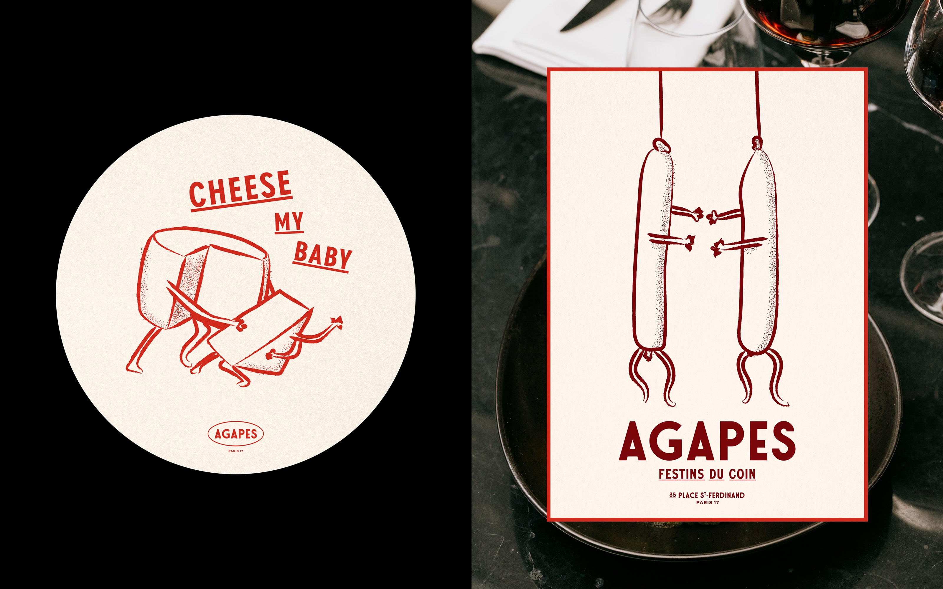 Agapes : branding of a restaurant in Paris © Pierre d'Alteroche