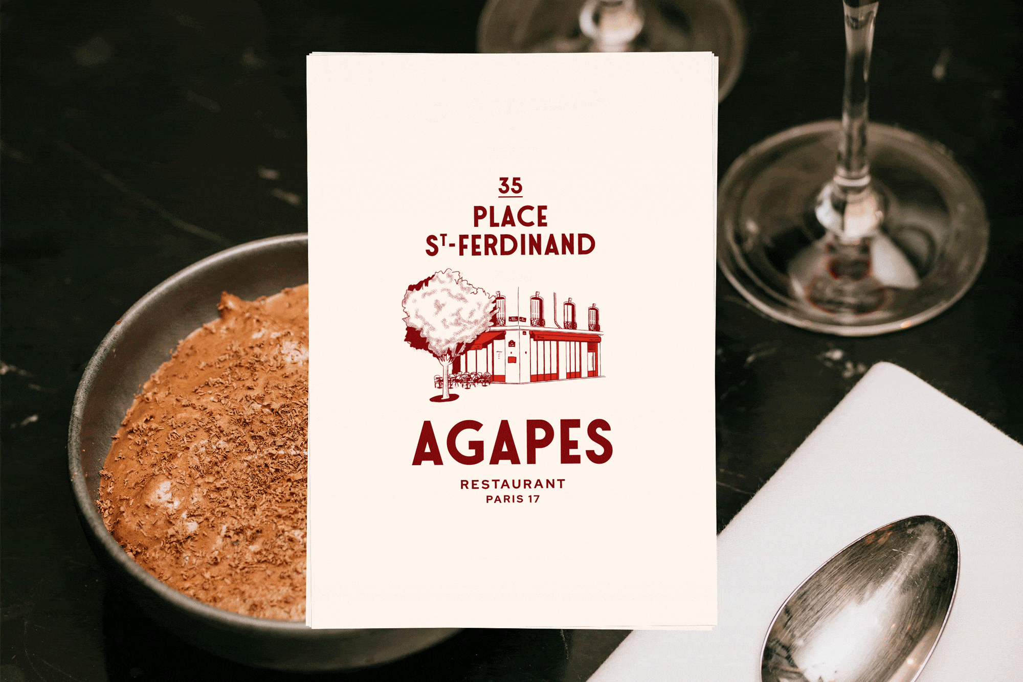 Agapes : branding of a restaurant in Paris © Pierre d'Alteroche