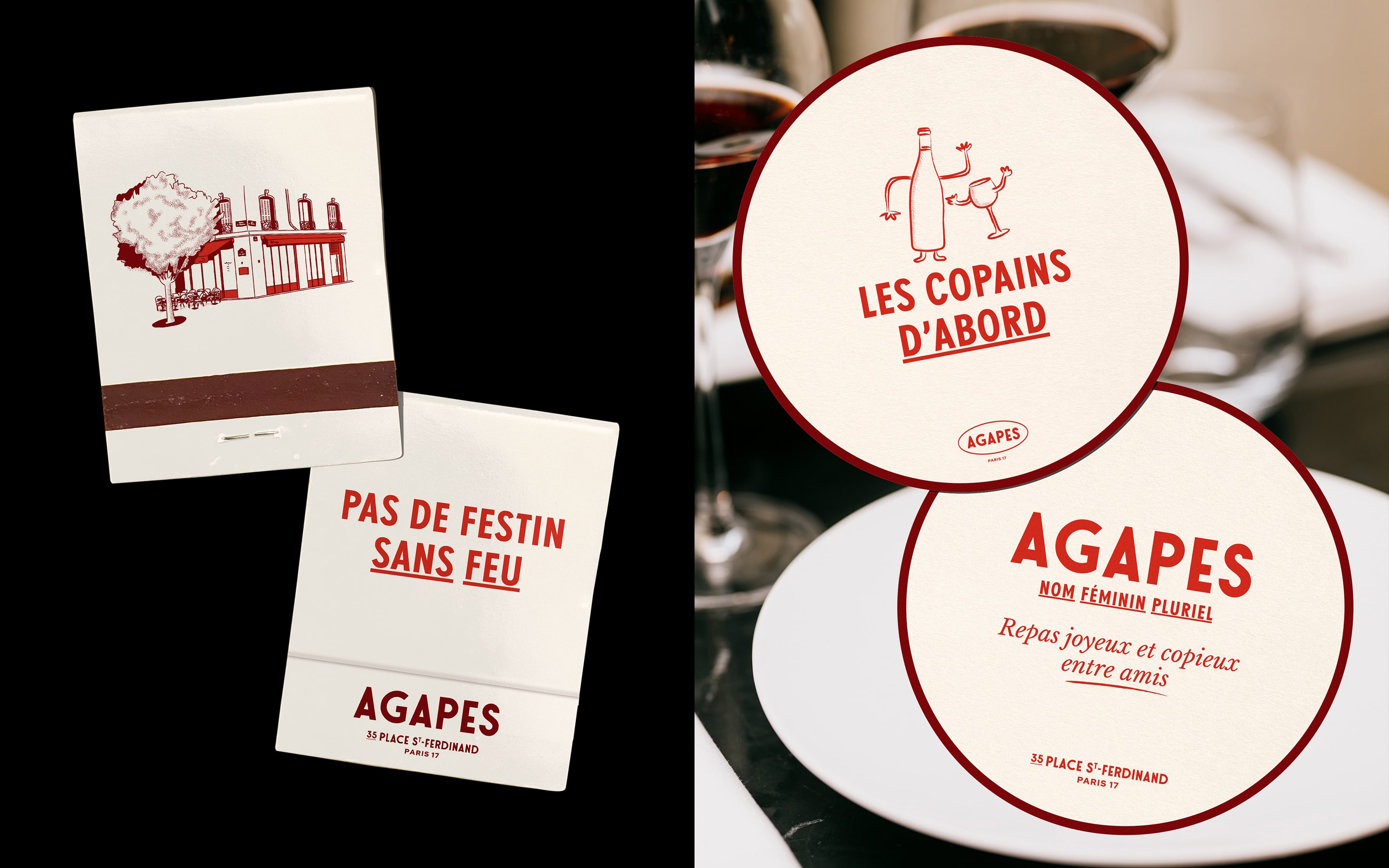 Agapes : branding of a restaurant in Paris © Pierre d'Alteroche