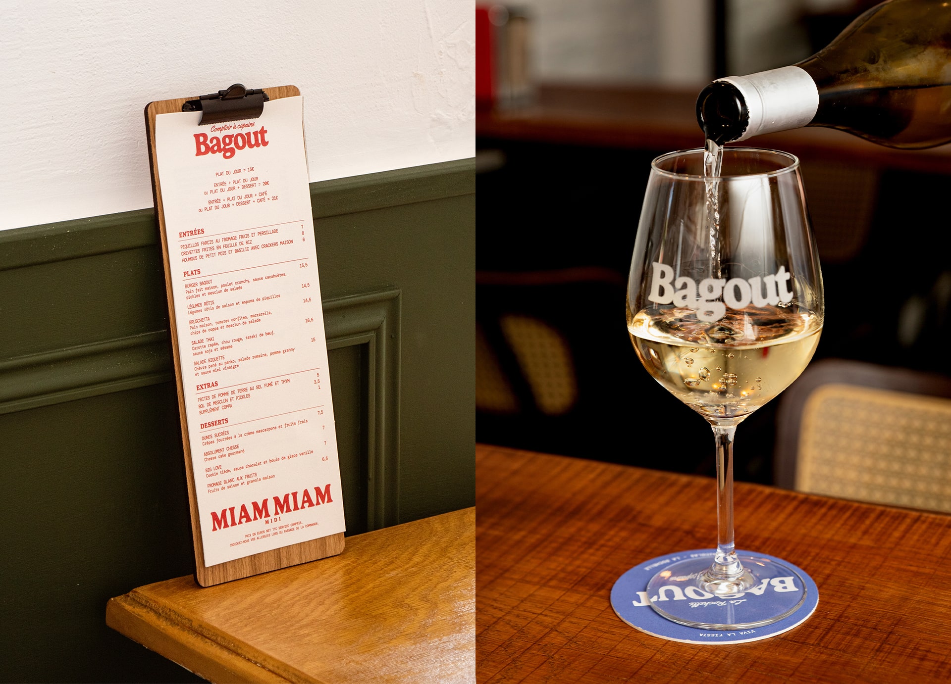 Bagout : branding of a bistrot in La Rochelle © Pierre d'Alteroche