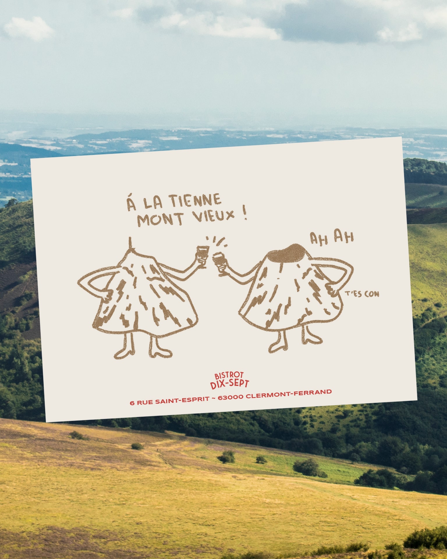 Bistrot 17 : branding of a bistrot in Auvergne © Pierre d'Alteroche