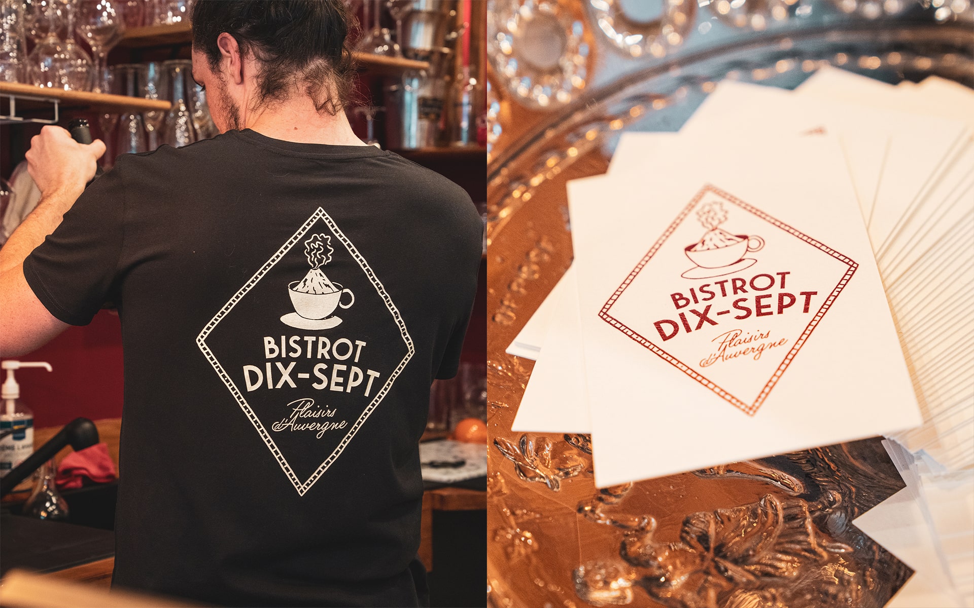 Bistrot 17 : branding of a bistrot in Auvergne © Pierre d'Alteroche