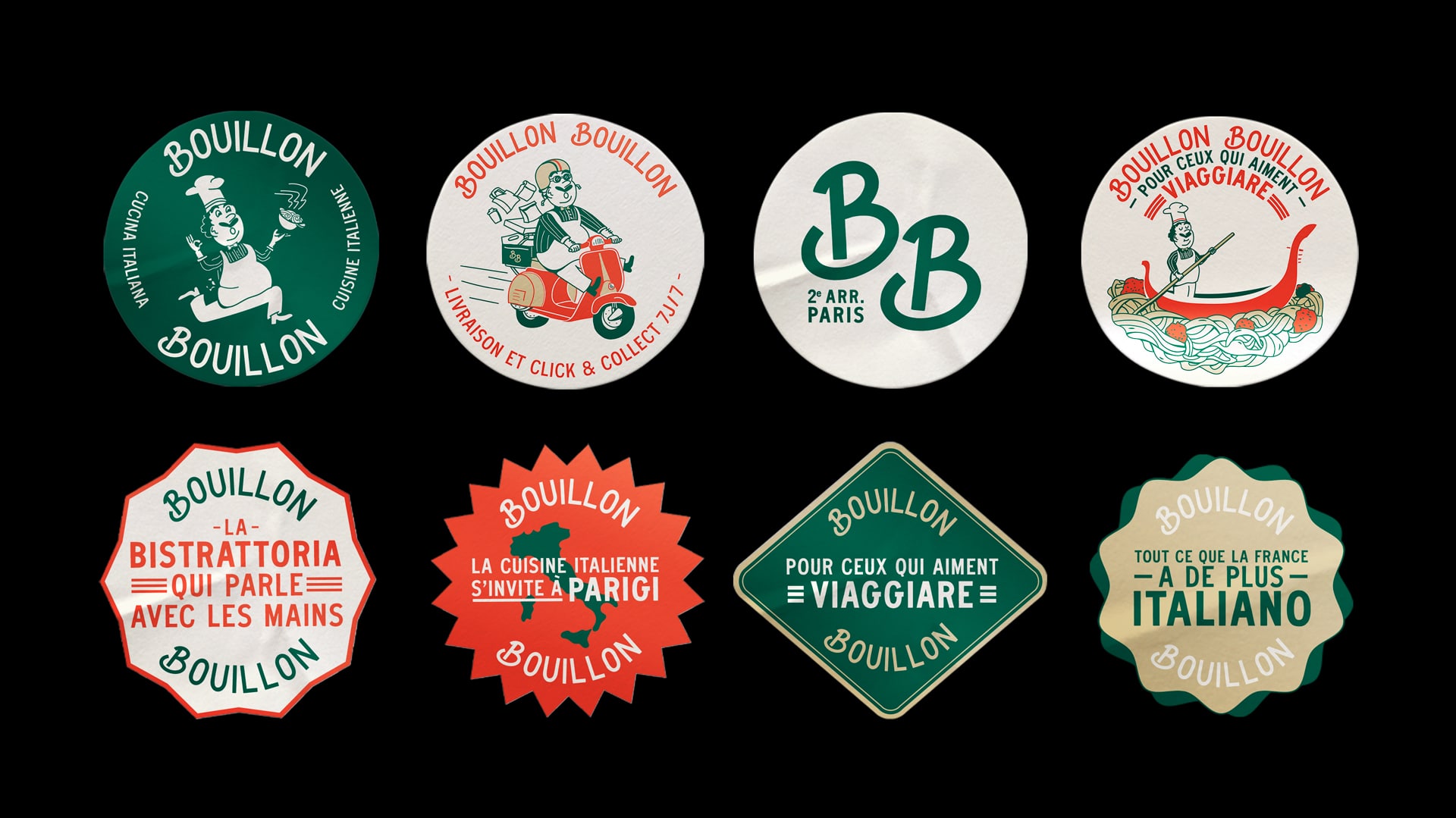 Bouillon Bouillon : branding of an italian bouillon restaurant in paris © Pierre d'Alteroche