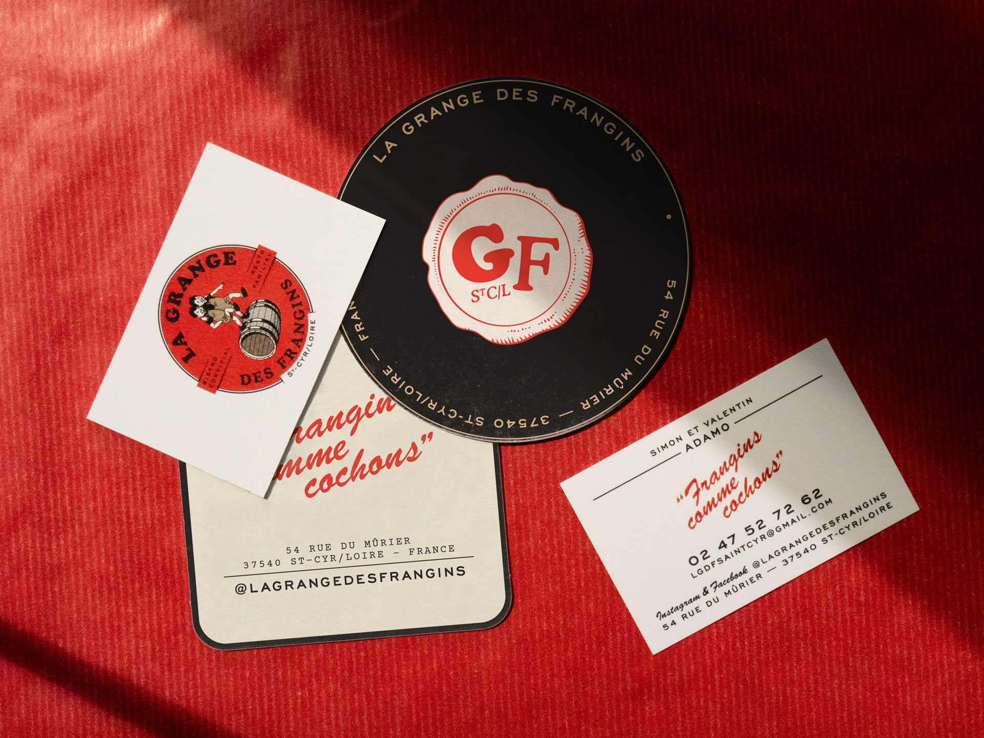 La Grange des Frangins : branding of the restaurant © Pierre d'Alteroche