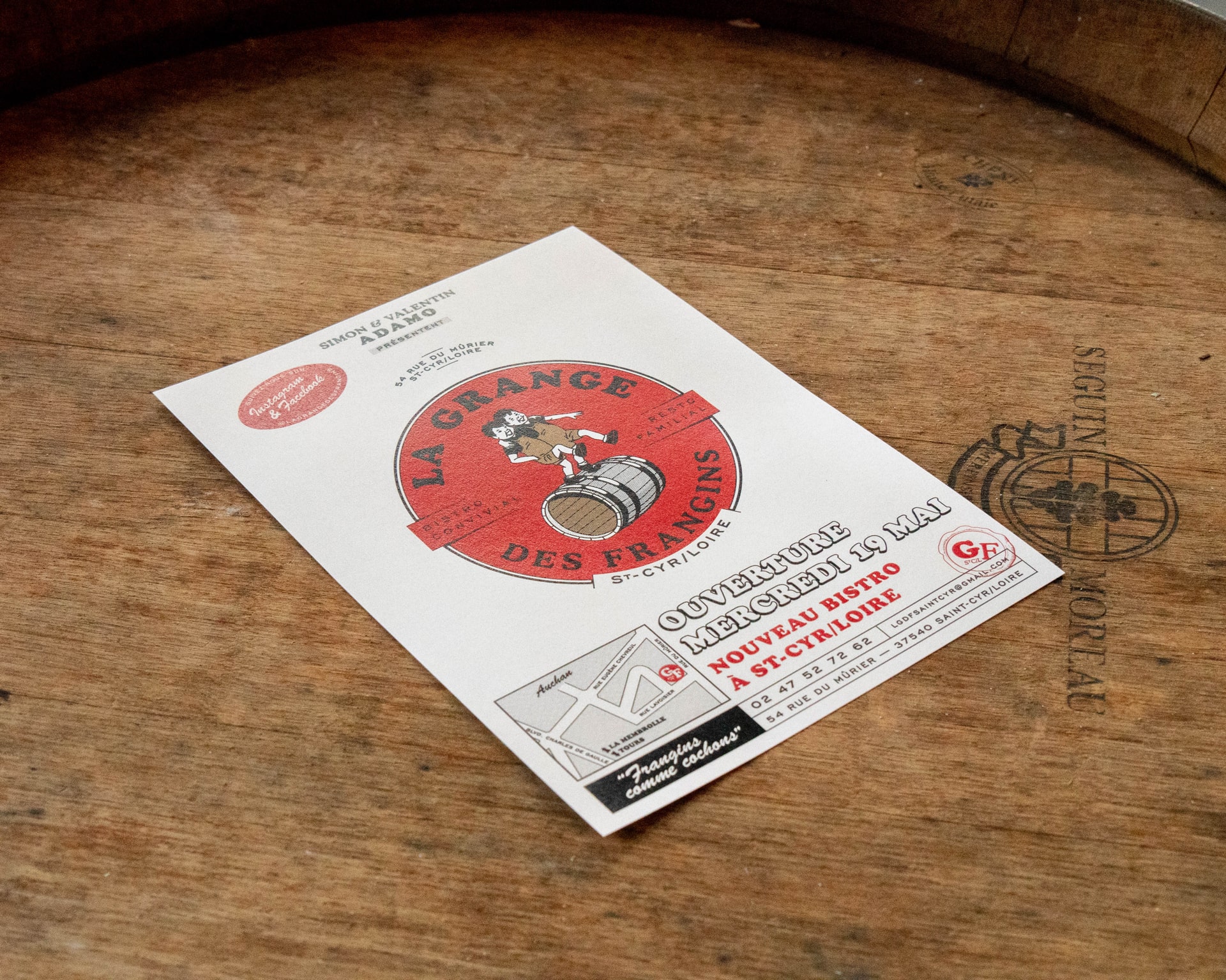 La Grange des Frangins : branding of the restaurant © Pierre d'Alteroche