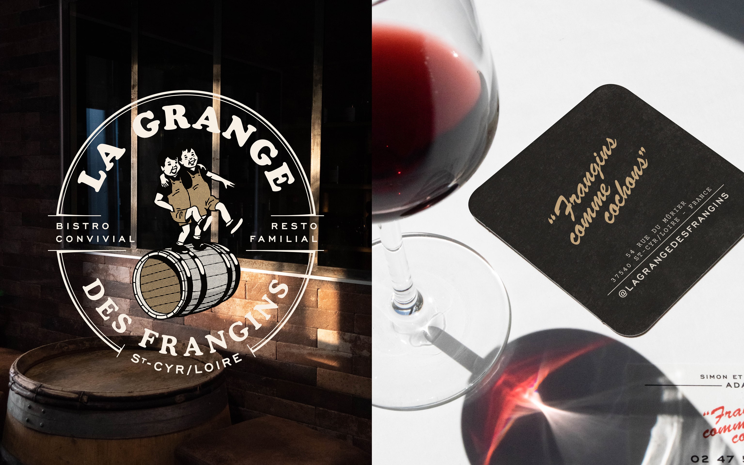 La Grange des Frangins : branding of the restaurant © Pierre d'Alteroche