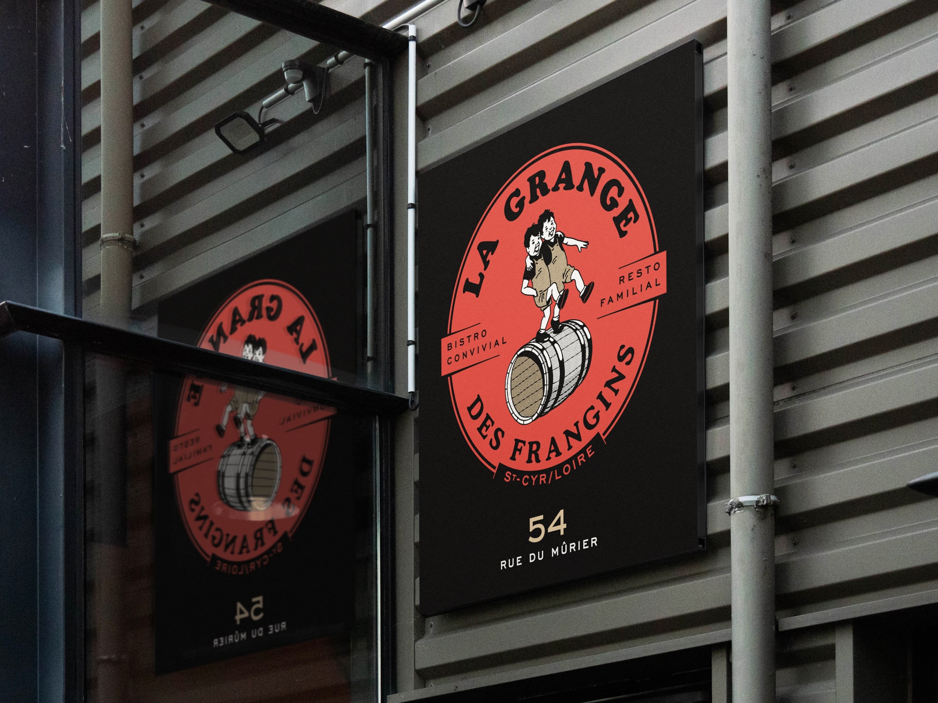 La Grange des Frangins : branding of the restaurant © Pierre d'Alteroche