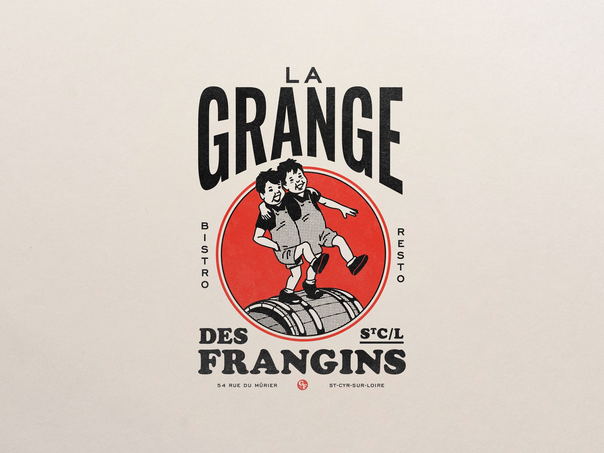La Grange des Frangins : branding of the restaurant © Pierre d'Alteroche