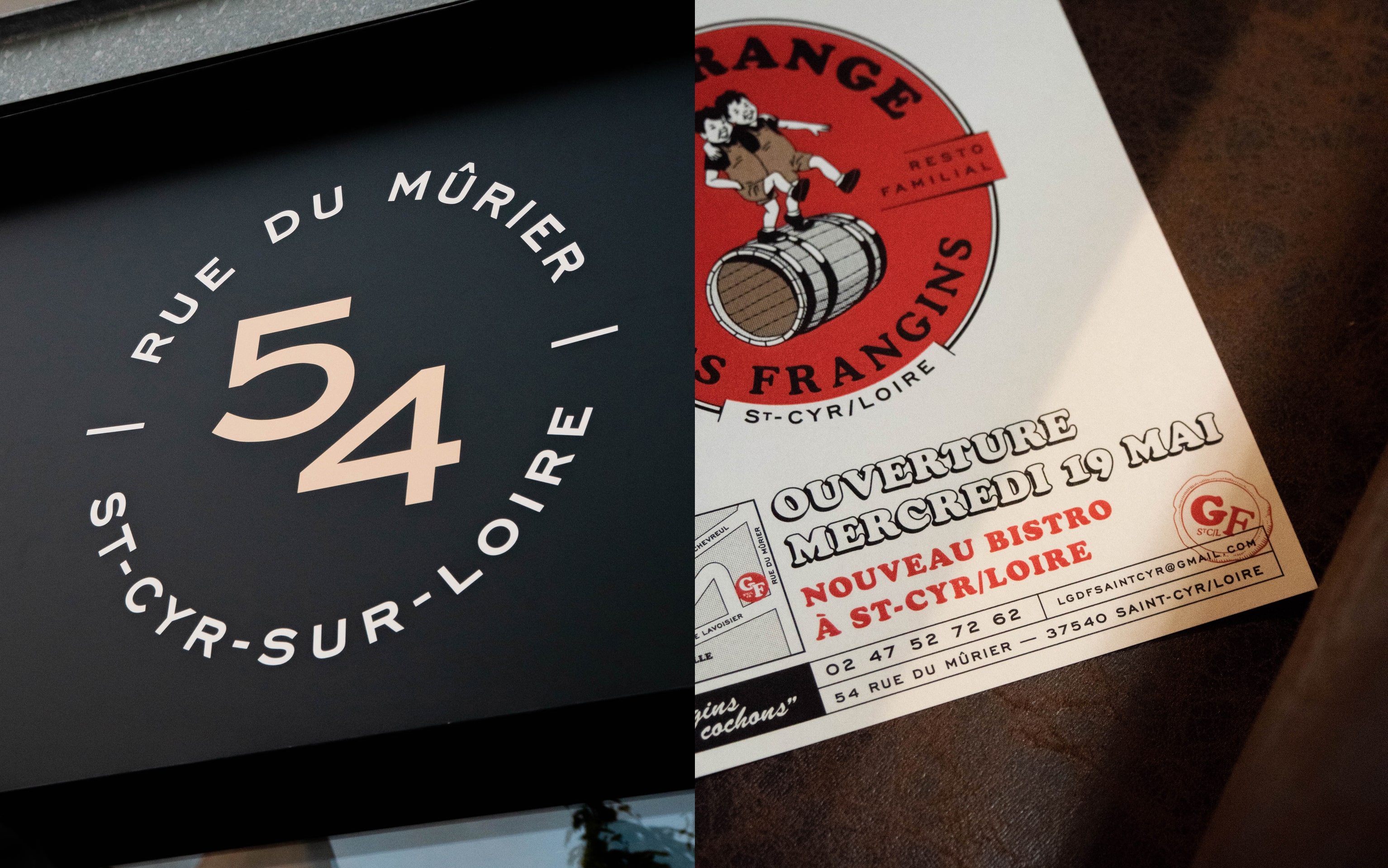 La Grange des Frangins : branding of the restaurant © Pierre d'Alteroche