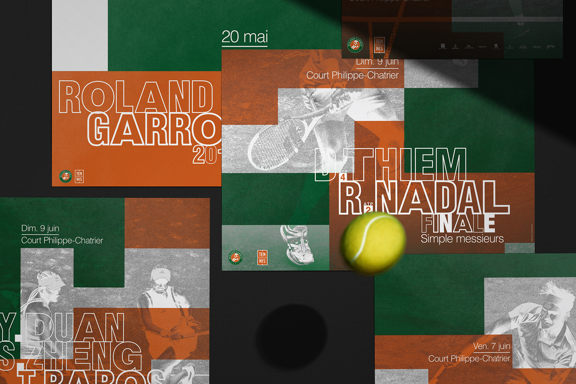 Roland Garros 2019 posters © Pierre d'Alteroche