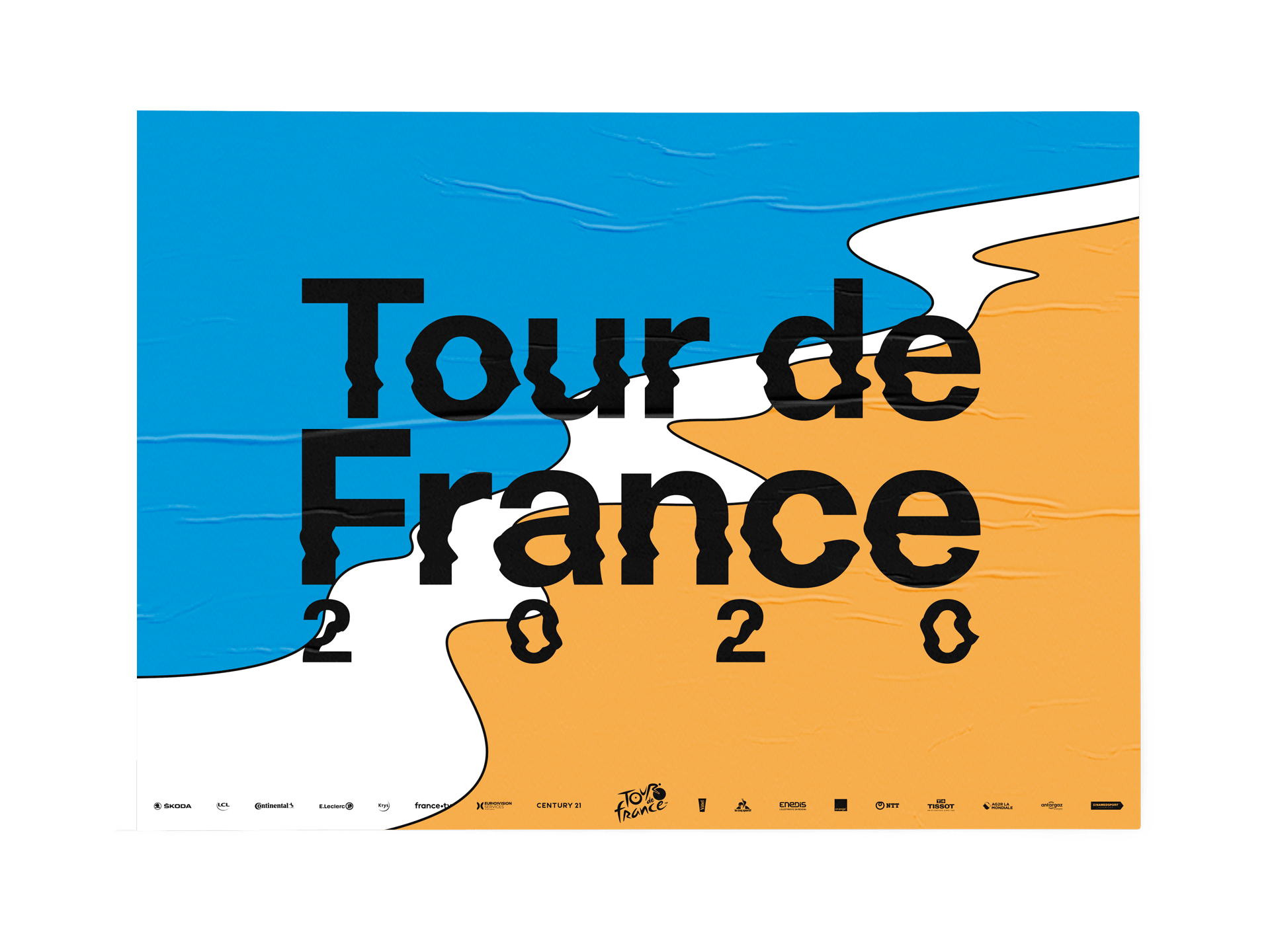 Fictionnal visual identity of the Tour de France 2020  highlighting the richness of the French landscapes © Pierre d'Alteroche