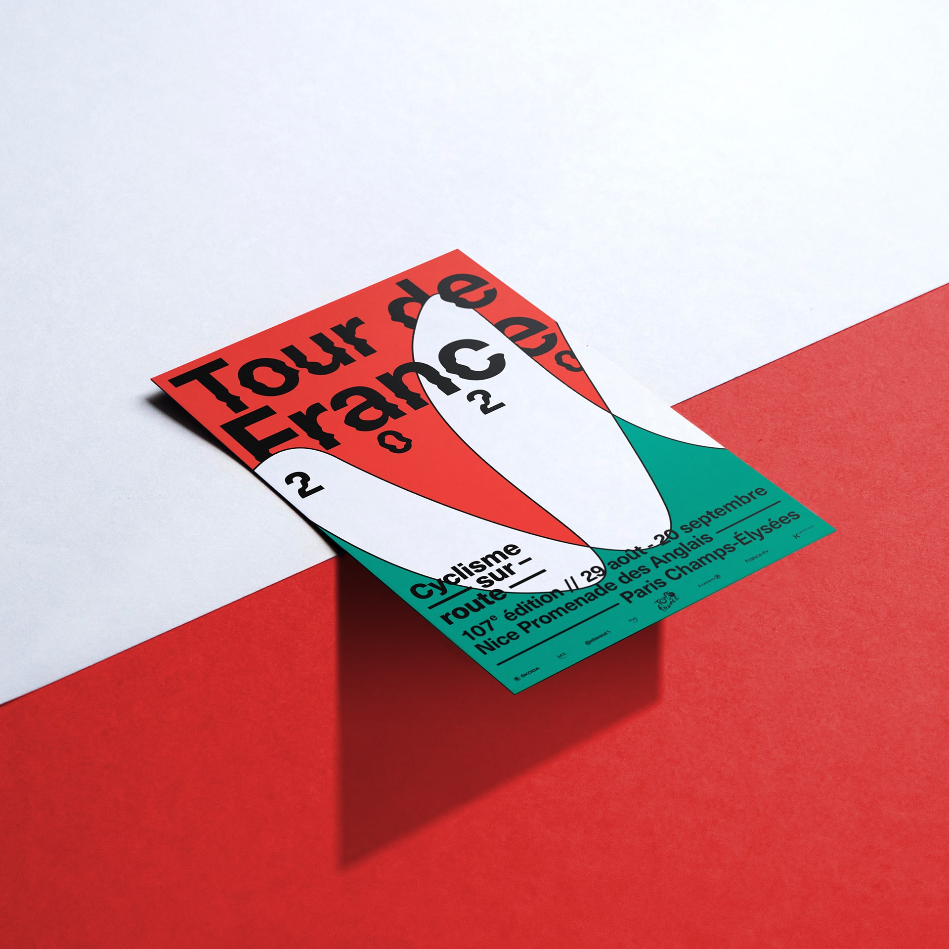 Fictionnal visual identity of the Tour de France 2020  highlighting the richness of the French landscapes © Pierre d'Alteroche