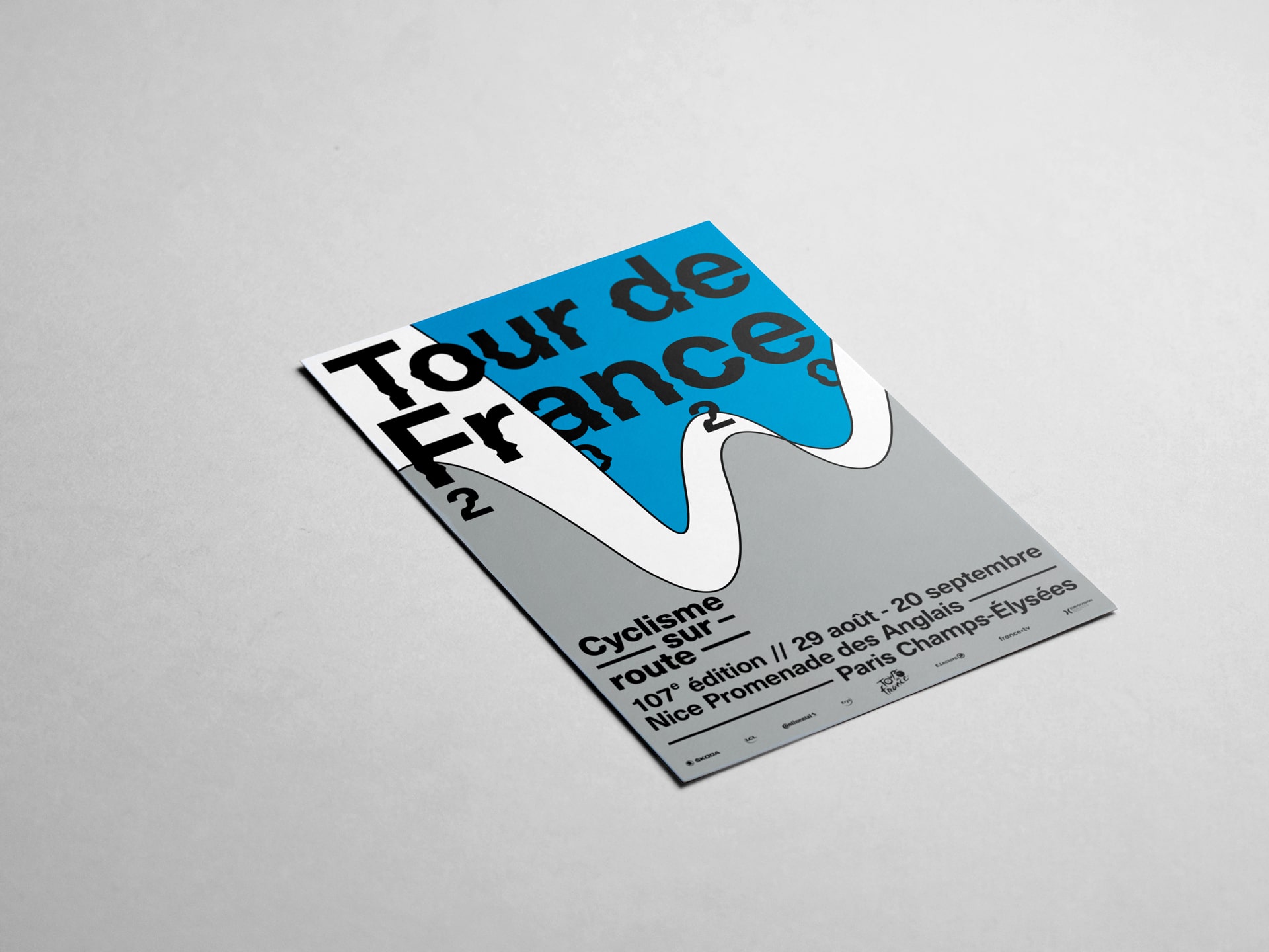 Fictionnal visual identity of the Tour de France 2020  highlighting the richness of the French landscapes © Pierre d'Alteroche