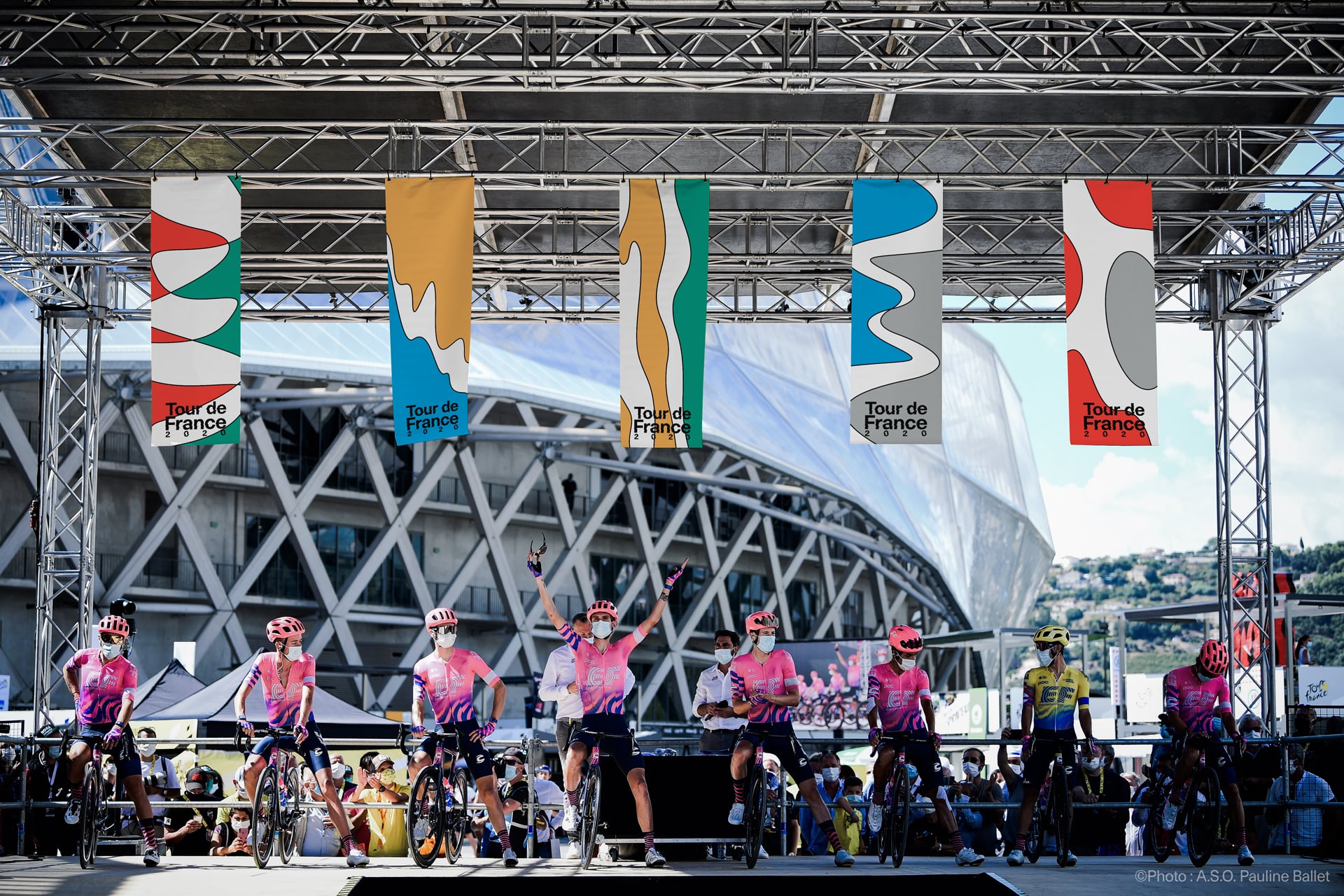 Fictionnal visual identity of the Tour de France 2020  highlighting the richness of the French landscapes © Pierre d'Alteroche