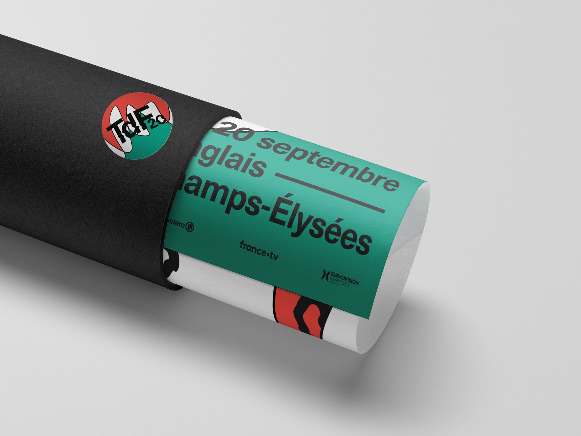 Fictionnal visual identity of the Tour de France 2020  highlighting the richness of the French landscapes © Pierre d'Alteroche