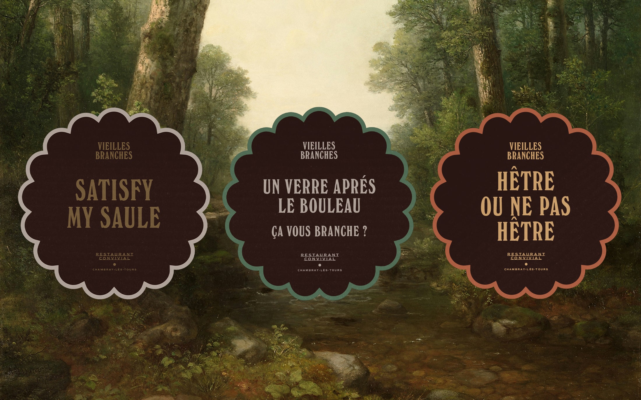 Vieilles Branches : branding of a restaurant in Chambray-les-Tours, France © Pierre d'Alteroche